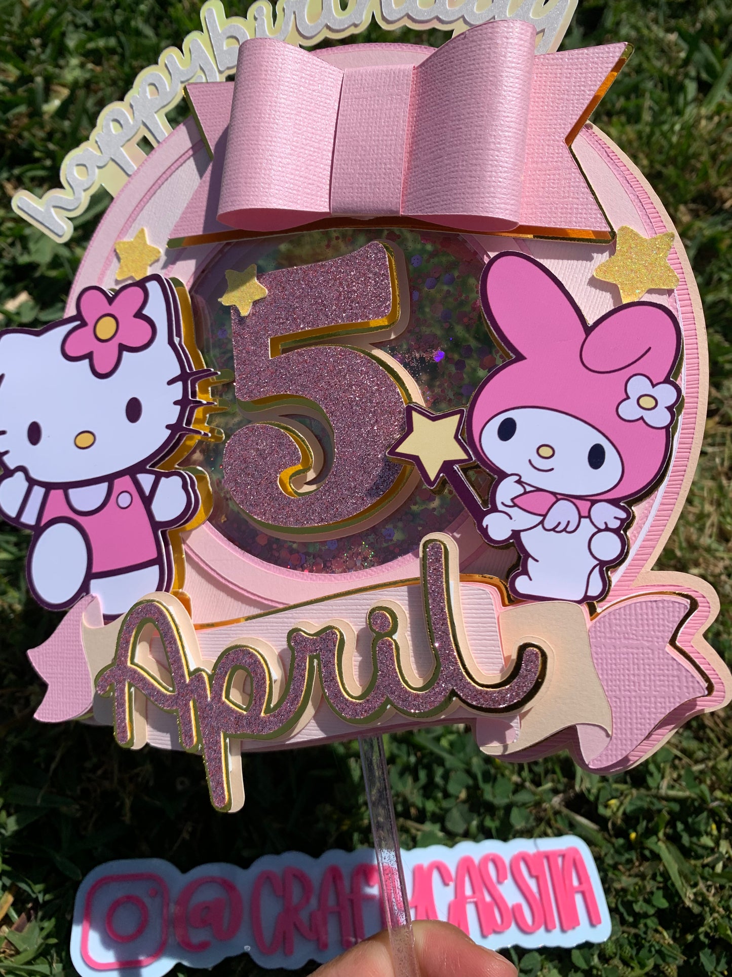 HK & My Melody Cake Topper Shaker