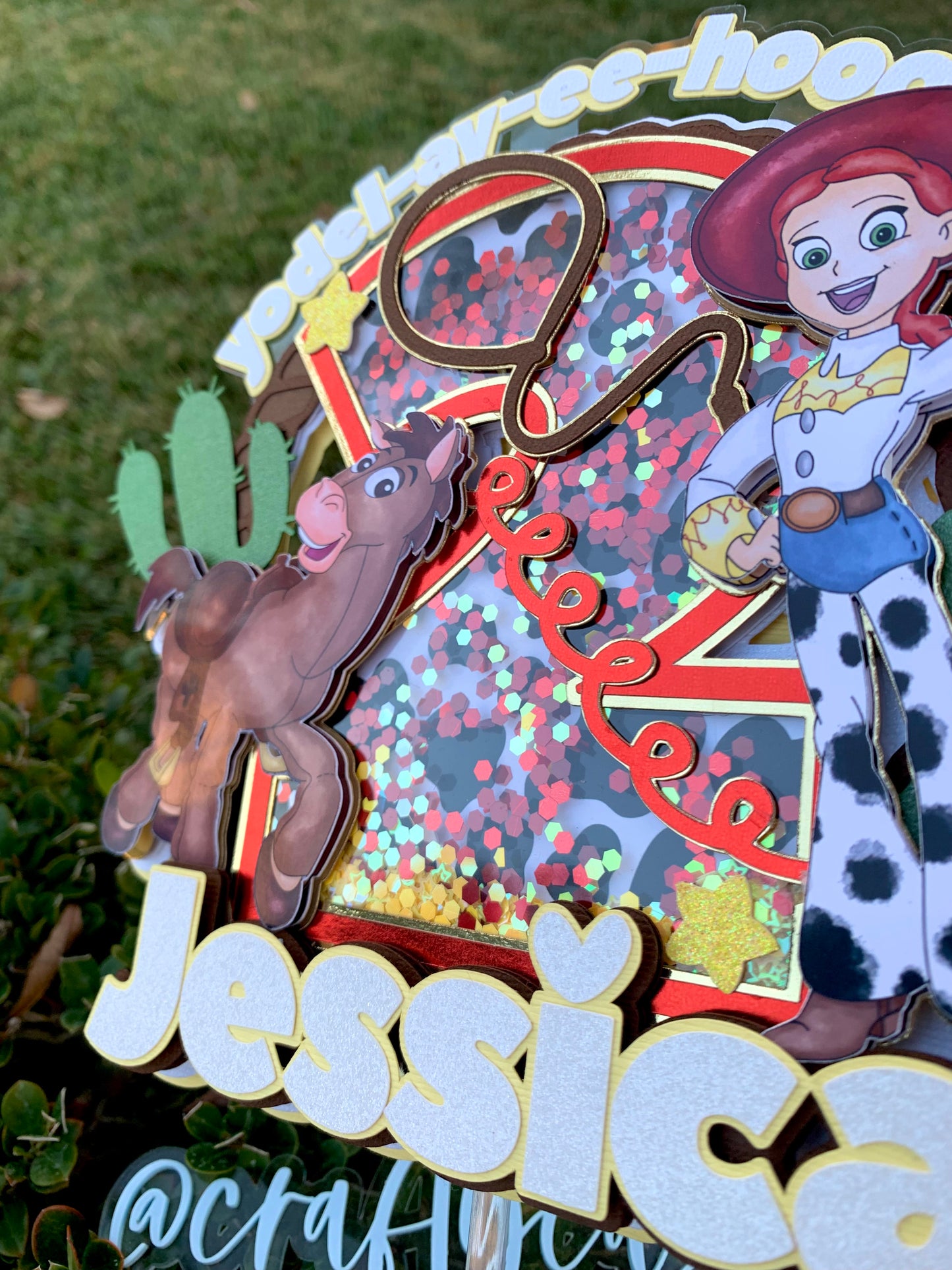 Cowgirl Cake Topper Shaker