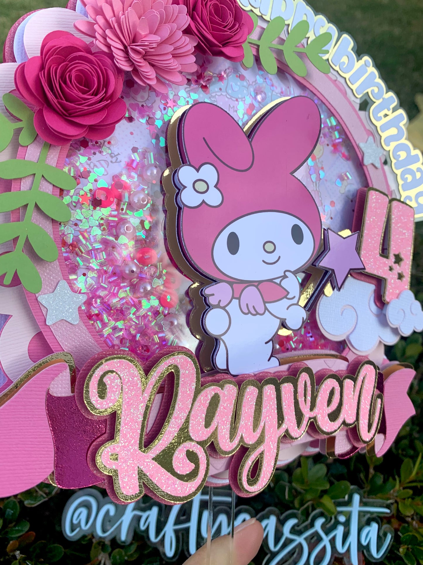 My Melody Cake Topper Shaker