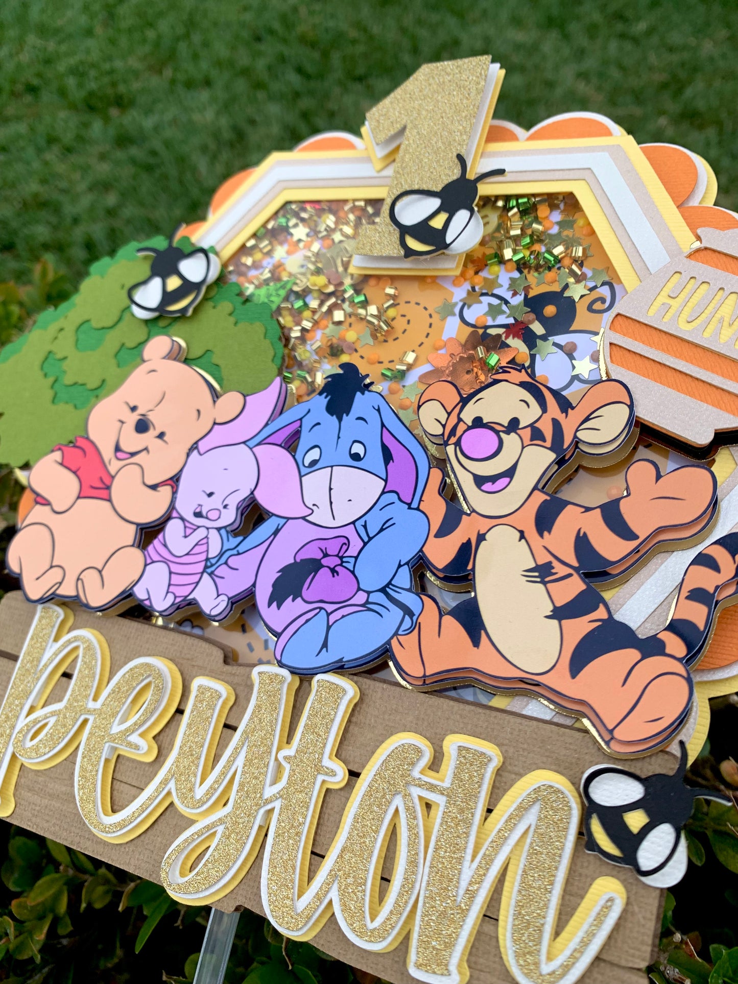 Hundred Acre Wood Cake Topper Shaker