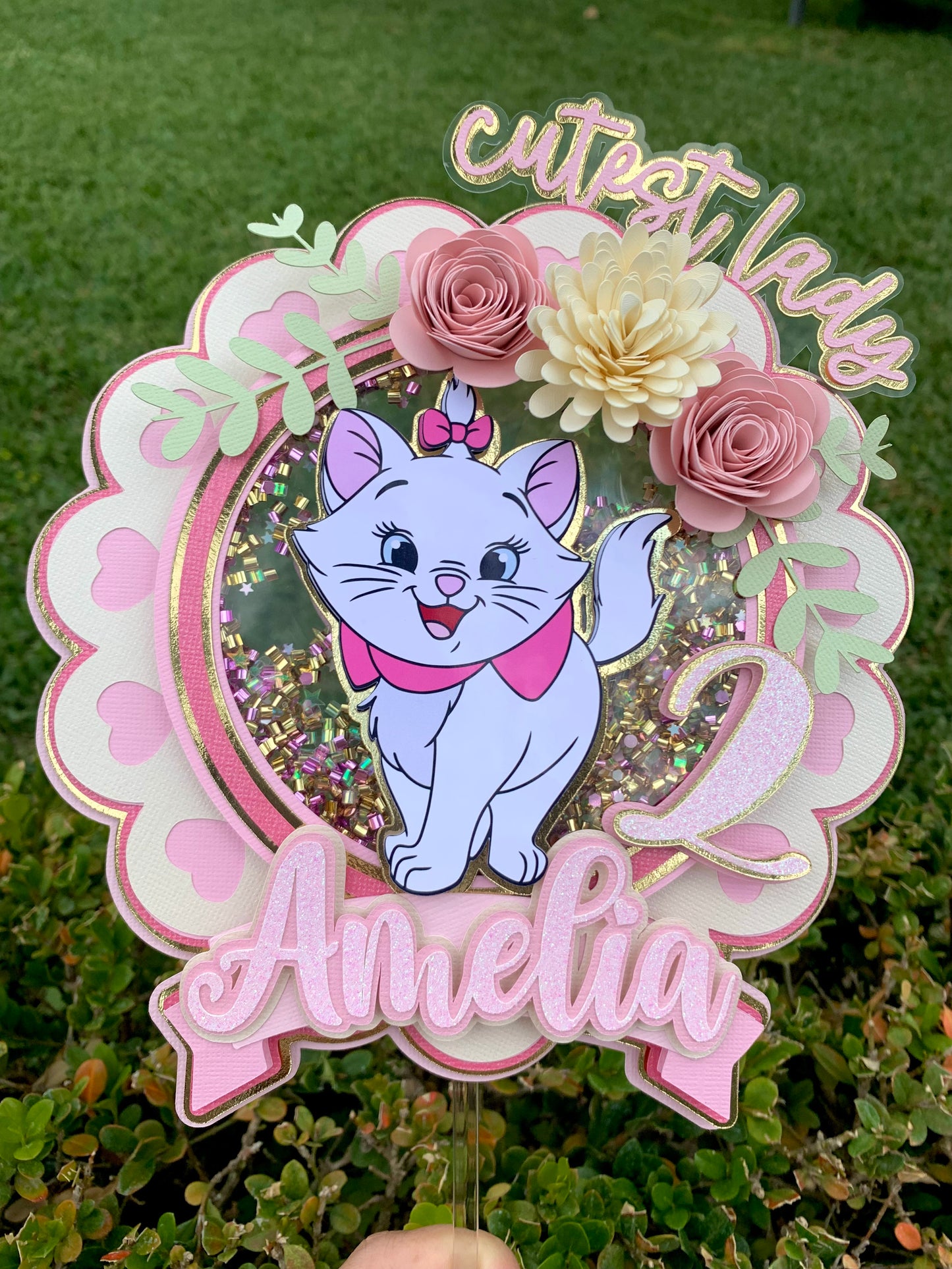 Pretty in Pink Cake Topper Shaker