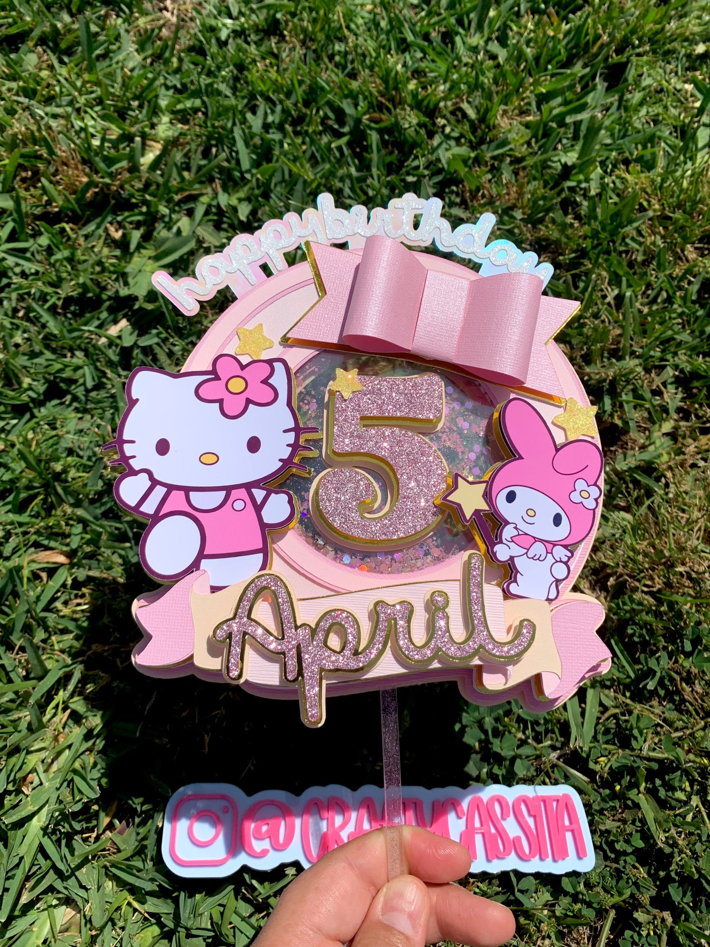 HK & My Melody Cake Topper Shaker