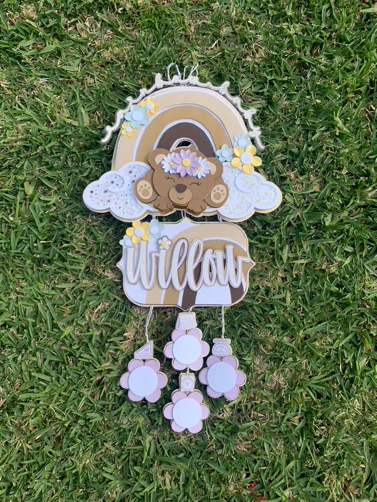 Rainbow Bear Baby Announcement