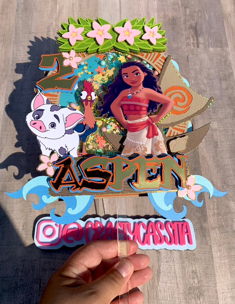 Moana Cake Topper Shaker