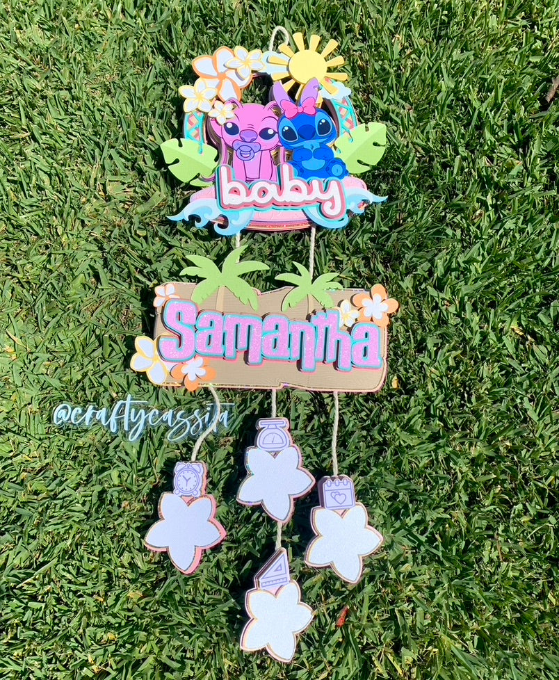 Stitch & Angel Baby Announcement