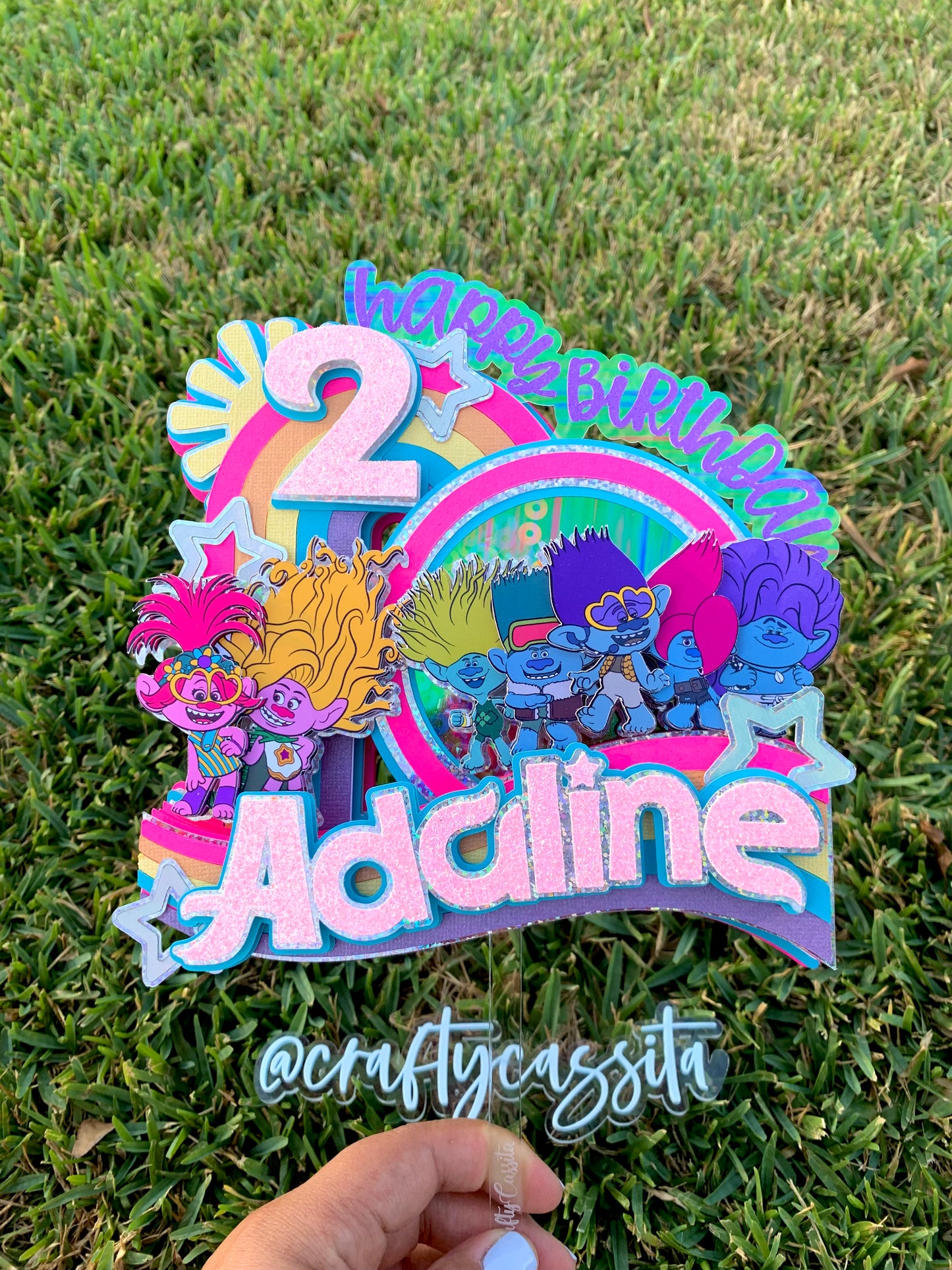 Trolls Cake Topper Shaker