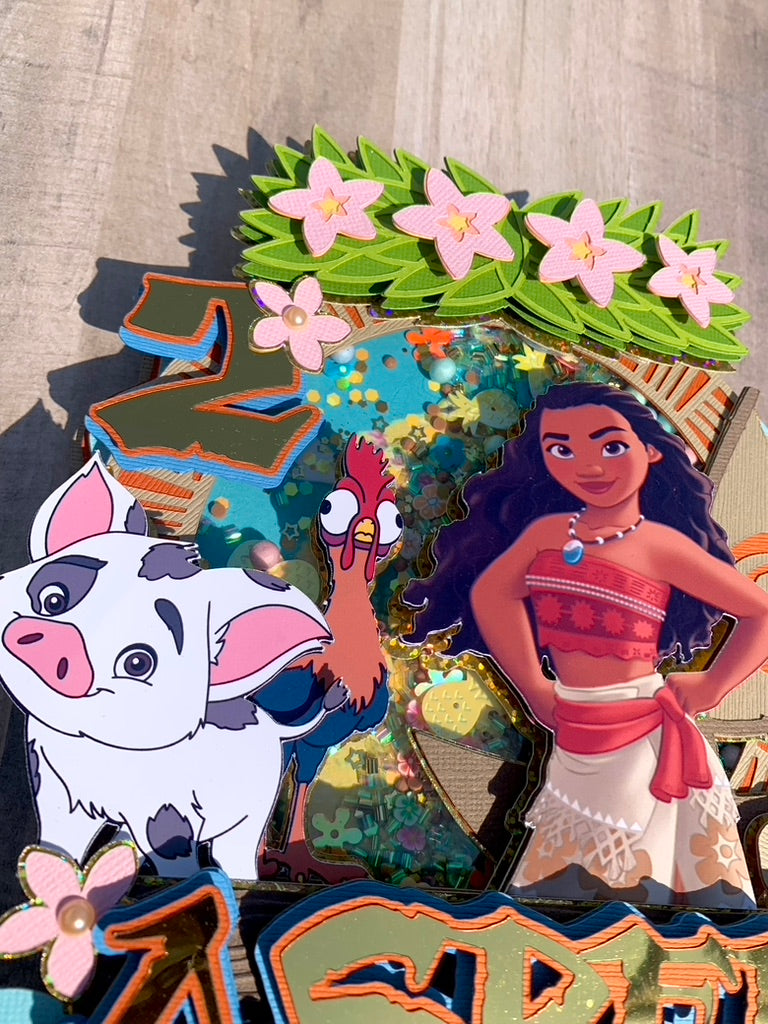 Moana Cake Topper Shaker