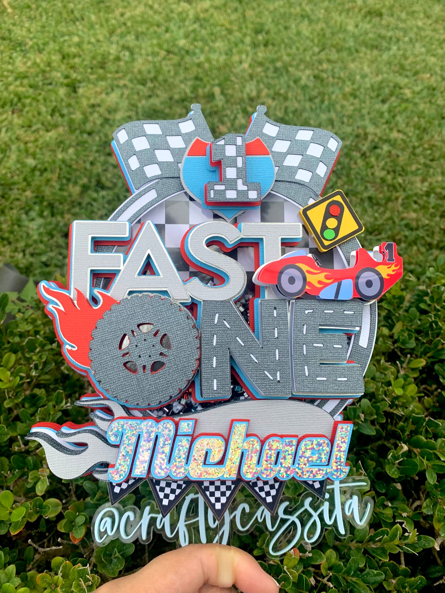 Fast One Cake Topper Shaker