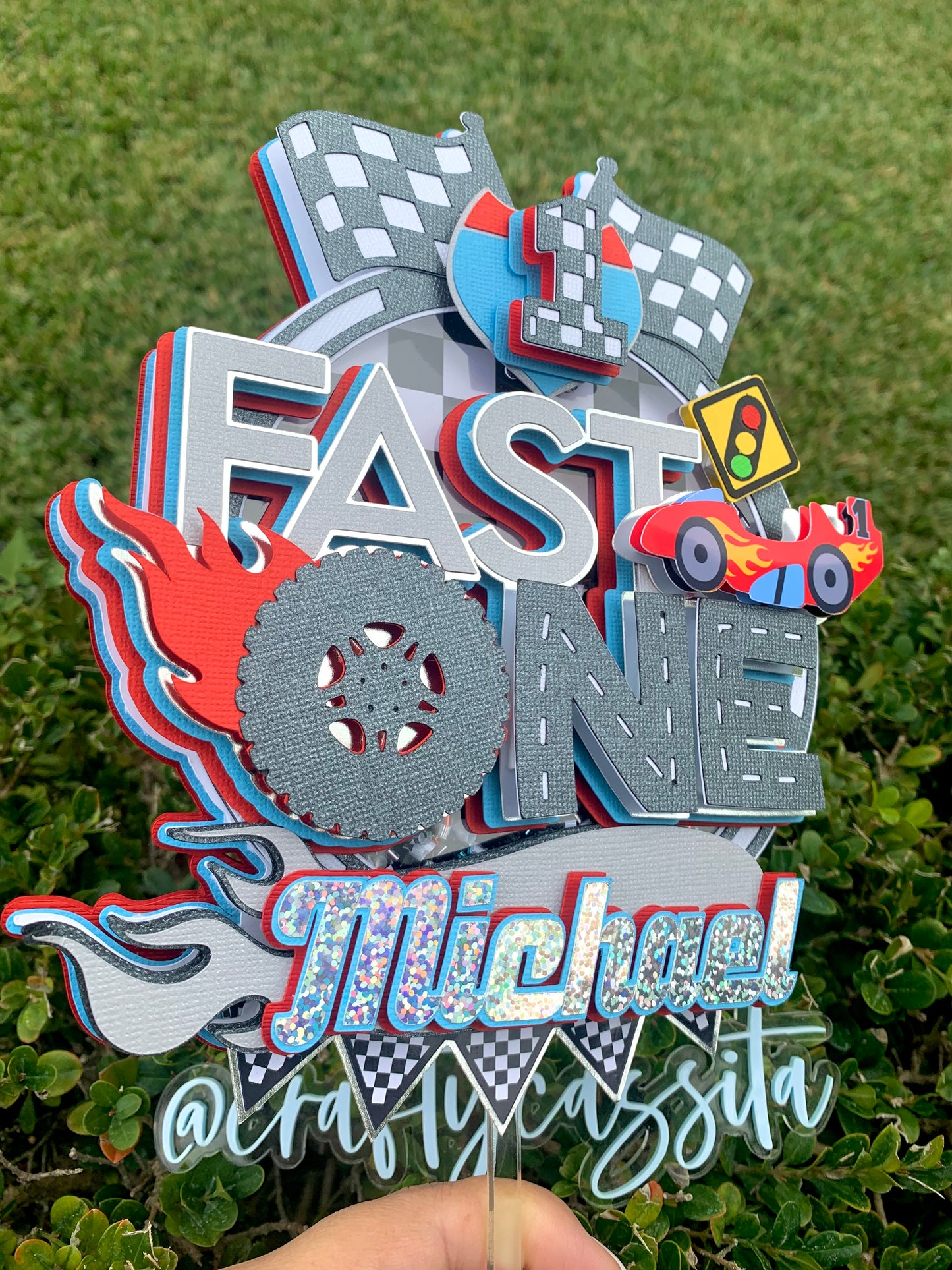 Fast One Cake Topper Shaker