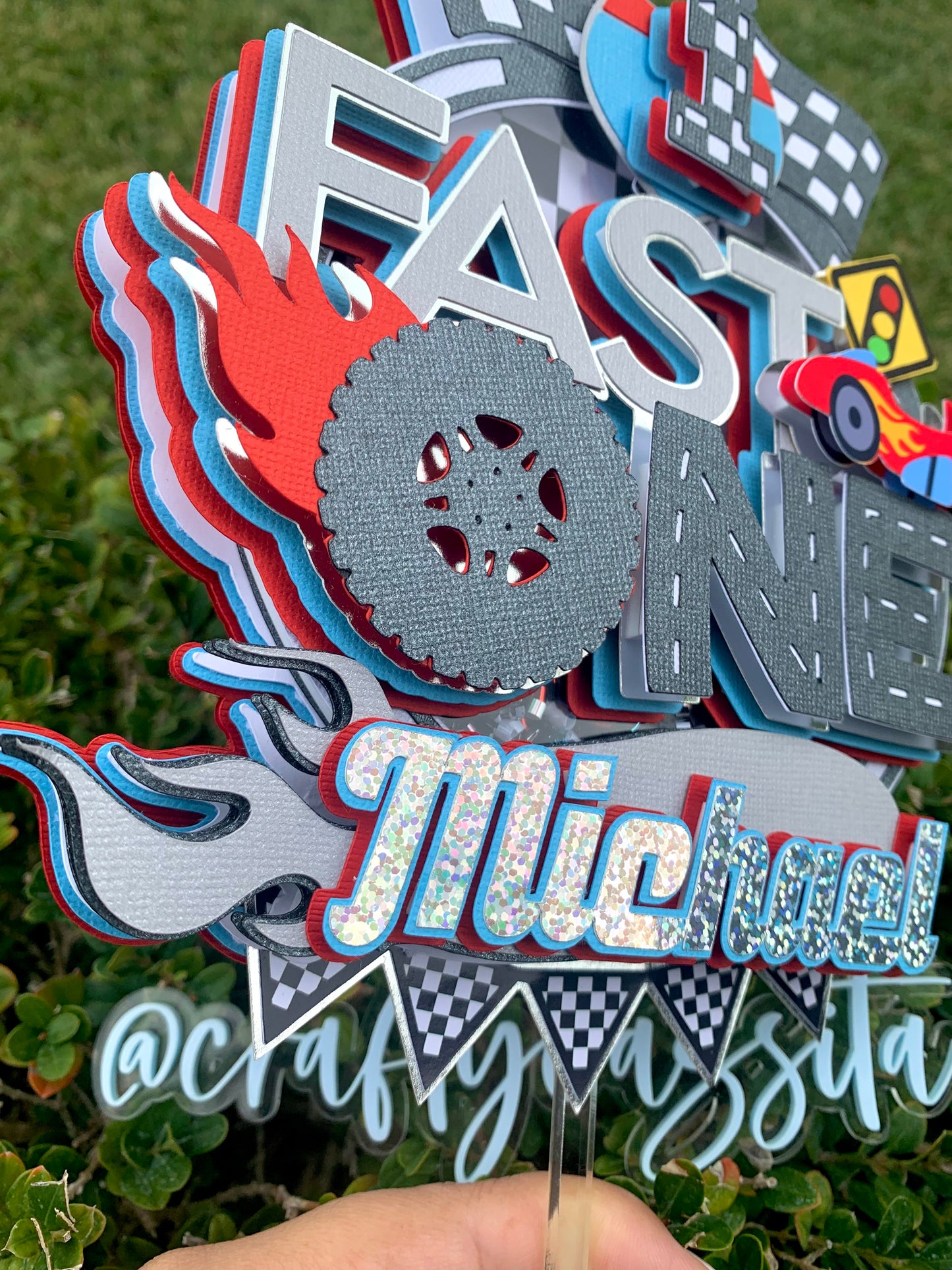 Fast One Cake Topper Shaker