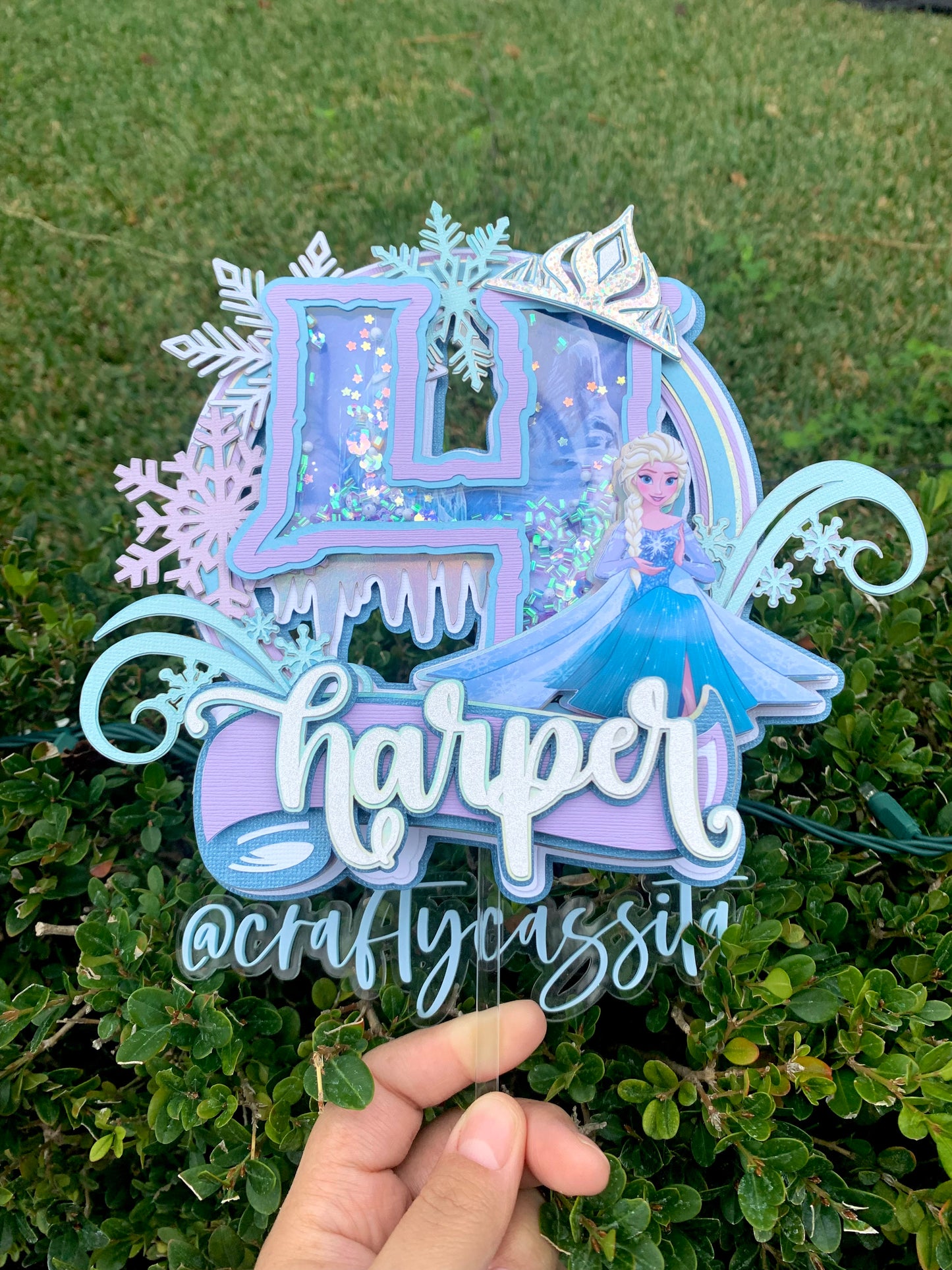 Ice Queen Cake Topper Shaker