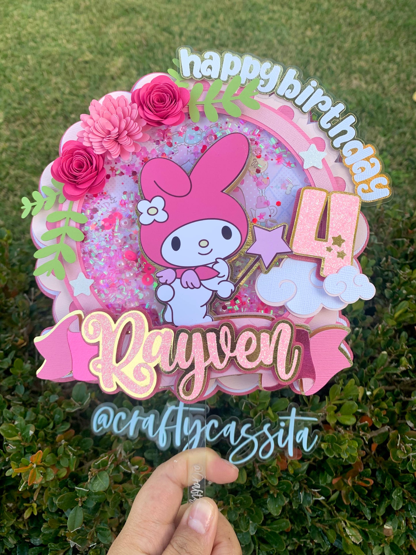 My Melody Cake Topper Shaker