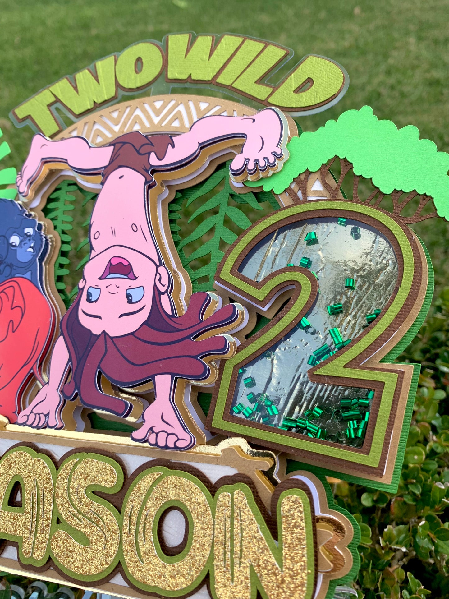 Two Wild Cake Topper Shaker