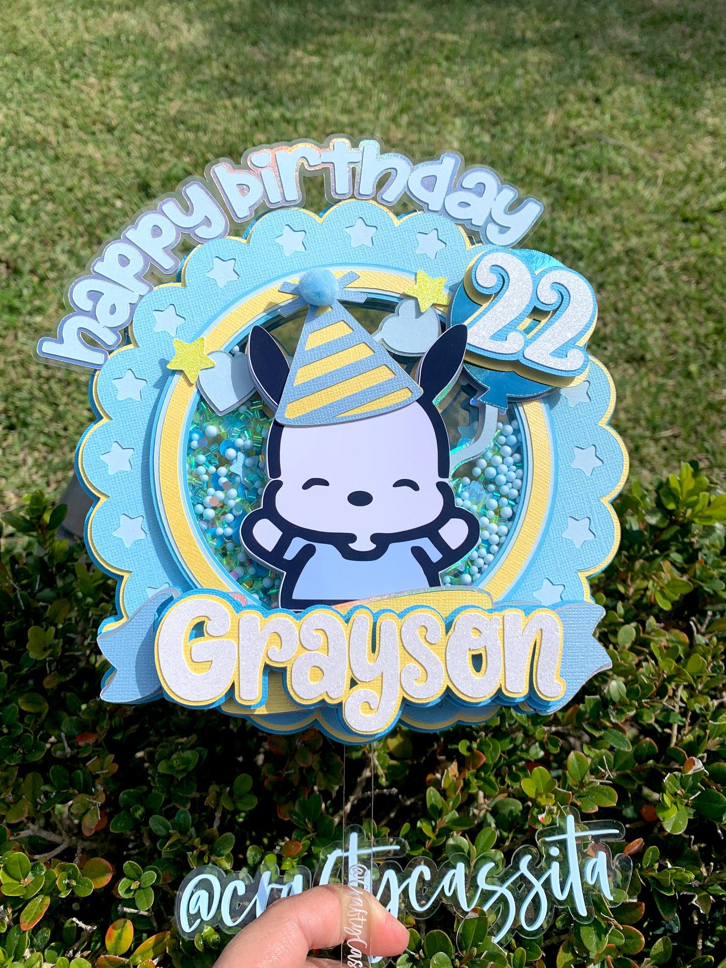 Pochacco Cake Topper Shaker