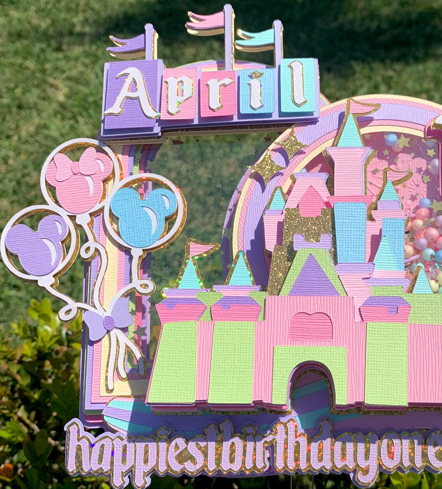 Happiest Place on Earth Cake Topper Shaker