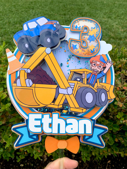 Excavator Cake Topper Shaker