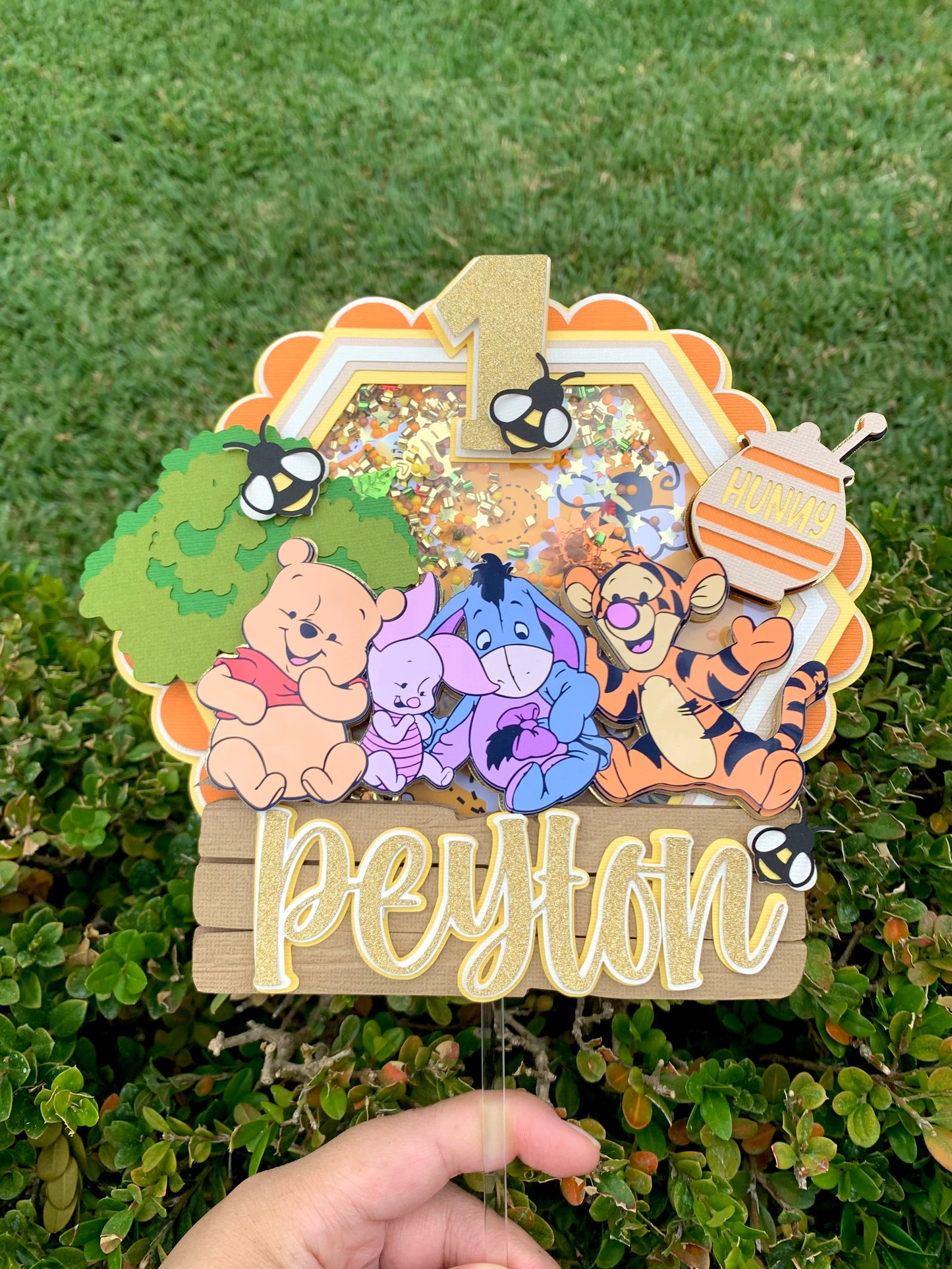 Hundred Acre Wood Cake Topper Shaker