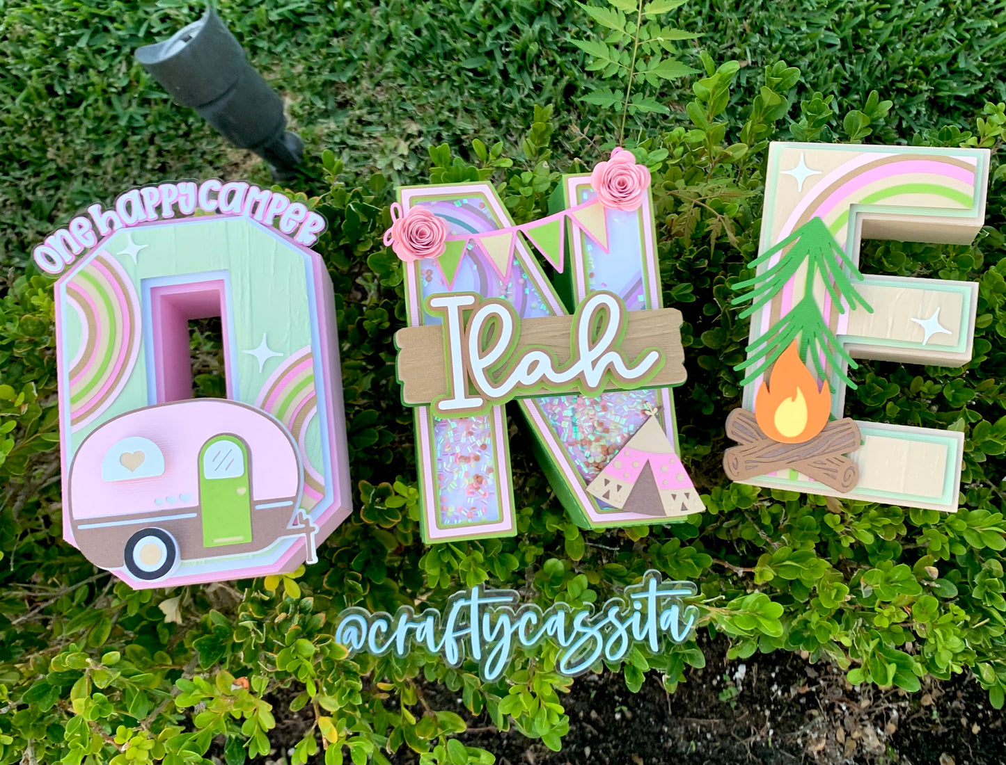 One Happy Camper 3D Letter Set